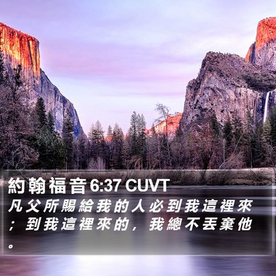 約 翰 福 音 6:37 CUVT Bible Verse Image