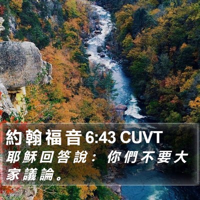 約 翰 福 音 6:43 CUVT Bible Verse Image