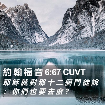 約 翰 福 音 6:67 CUVT Bible Verse Image