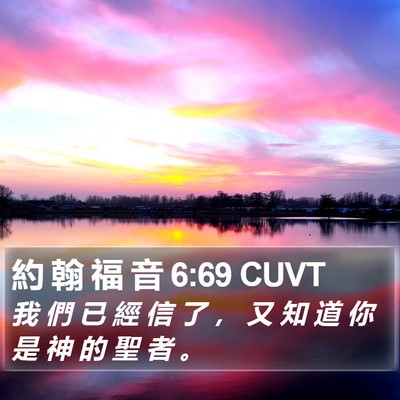 約 翰 福 音 6:69 CUVT Bible Verse Image