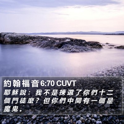 約 翰 福 音 6:70 CUVT Bible Verse Image