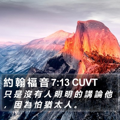 約 翰 福 音 7:13 CUVT Bible Verse Image