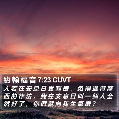 約 翰 福 音 7:23 CUVT Bible Verse Image