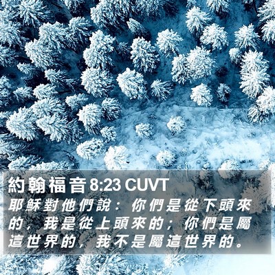 約 翰 福 音 8:23 CUVT Bible Verse Image