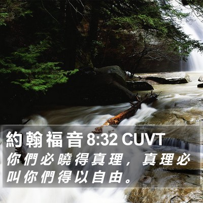 約 翰 福 音 8:32 CUVT Bible Verse Image