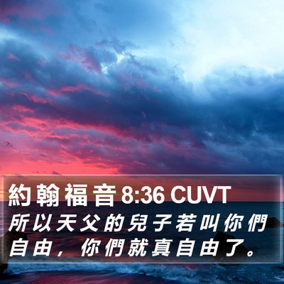 約 翰 福 音 8:36 CUVT Bible Verse Image