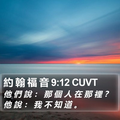 約 翰 福 音 9:12 CUVT Bible Verse Image