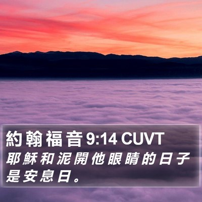 約 翰 福 音 9:14 CUVT Bible Verse Image