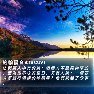 約 翰 福 音 9:16 CUVT Bible Verse Image