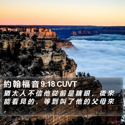 約 翰 福 音 9:18 CUVT Bible Verse Image
