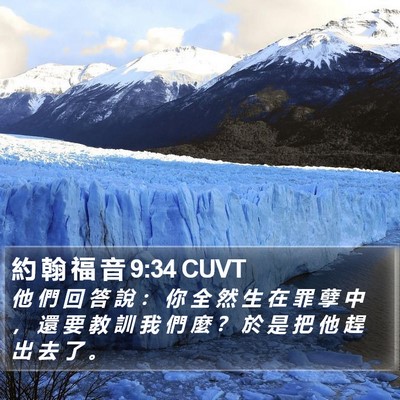 約 翰 福 音 9:34 CUVT Bible Verse Image
