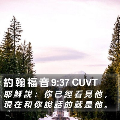 約 翰 福 音 9:37 CUVT Bible Verse Image