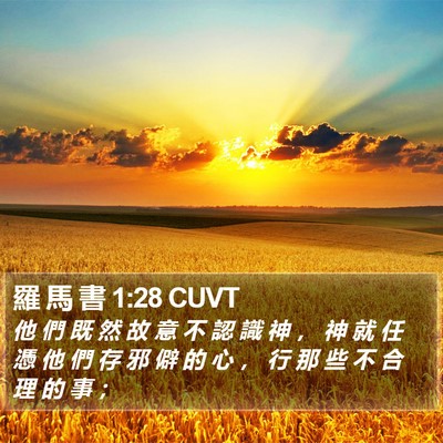 羅 馬 書 1:28 CUVT Bible Verse Image