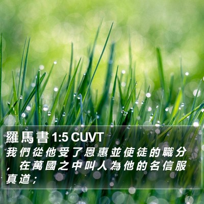羅 馬 書 1:5 CUVT Bible Verse Image
