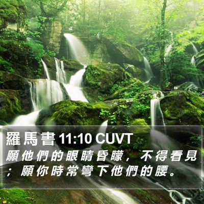 羅 馬 書 11:10 CUVT Bible Verse Image