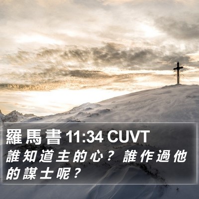 羅 馬 書 11:34 CUVT Bible Verse Image