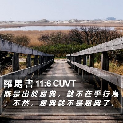 羅 馬 書 11:6 CUVT Bible Verse Image