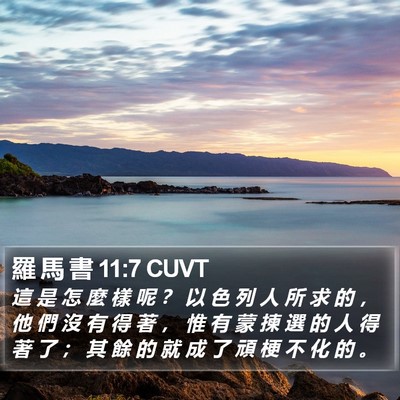 羅 馬 書 11:7 CUVT Bible Verse Image