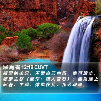 羅 馬 書 12:19 CUVT Bible Verse Image