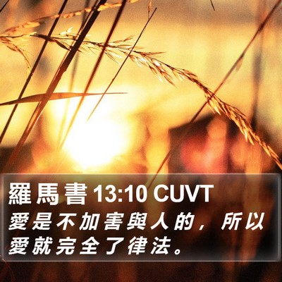 羅 馬 書 13:10 CUVT Bible Verse Image