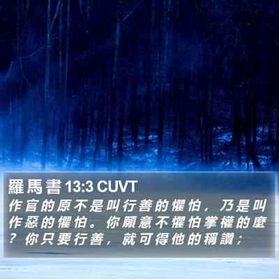 羅 馬 書 13:3 CUVT Bible Verse Image