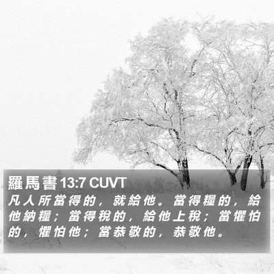 羅 馬 書 13:7 CUVT Bible Verse Image