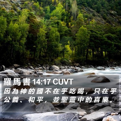 羅 馬 書 14:17 CUVT Bible Verse Image