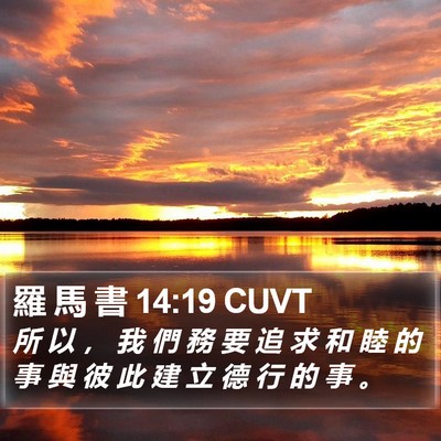 羅 馬 書 14:19 CUVT Bible Verse Image