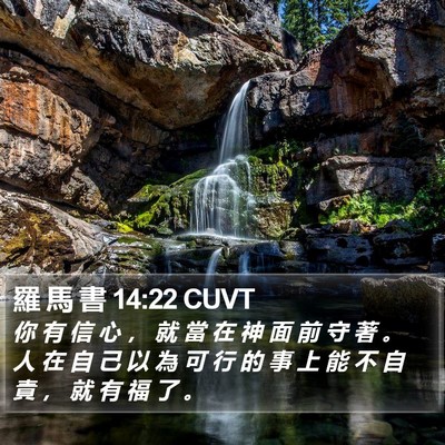 羅 馬 書 14:22 CUVT Bible Verse Image