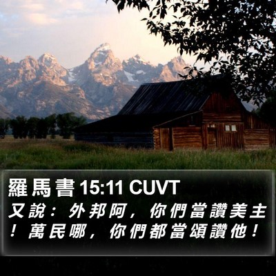 羅 馬 書 15:11 CUVT Bible Verse Image