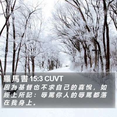 羅 馬 書 15:3 CUVT Bible Verse Image