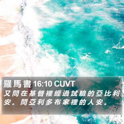 羅 馬 書 16:10 CUVT Bible Verse Image