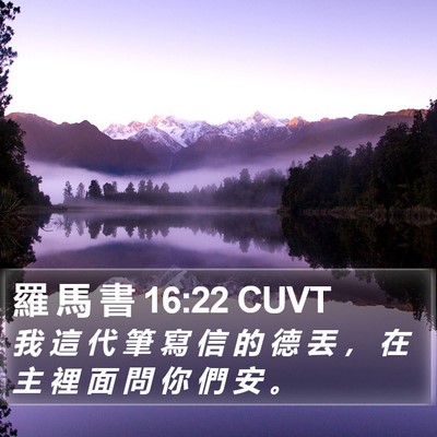 羅 馬 書 16:22 CUVT Bible Verse Image