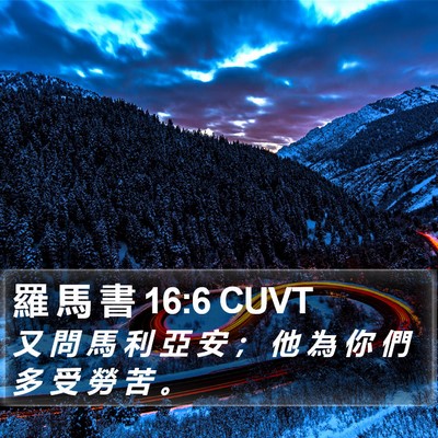 羅 馬 書 16:6 CUVT Bible Verse Image