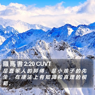羅 馬 書 2:20 CUVT Bible Verse Image
