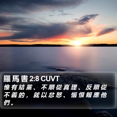 羅 馬 書 2:8 CUVT Bible Verse Image