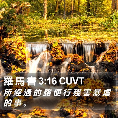 羅 馬 書 3:16 CUVT Bible Verse Image