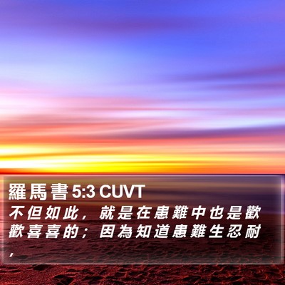 羅 馬 書 5:3 CUVT Bible Verse Image