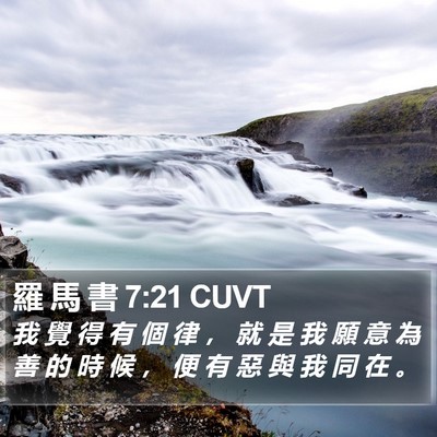 羅 馬 書 7:21 CUVT Bible Verse Image