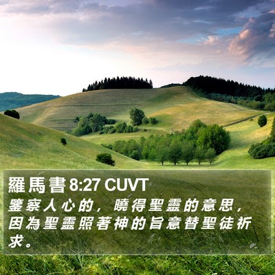 羅 馬 書 8:27 CUVT Bible Verse Image