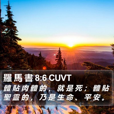 羅 馬 書 8:6 CUVT Bible Verse Image
