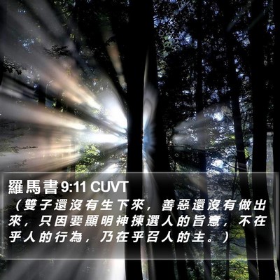 羅 馬 書 9:11 CUVT Bible Verse Image