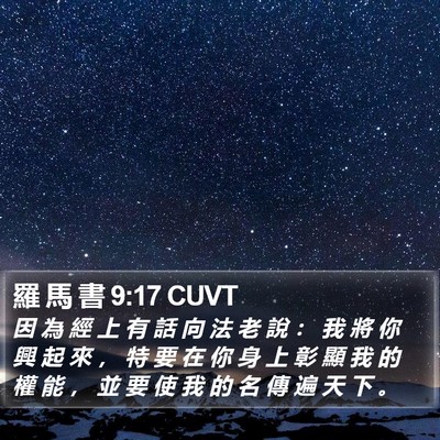 羅 馬 書 9:17 CUVT Bible Verse Image