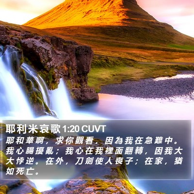 耶 利 米 哀 歌 1:20 CUVT Bible Verse Image