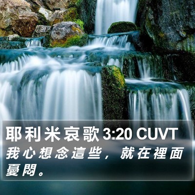 耶 利 米 哀 歌 3:20 CUVT Bible Verse Image