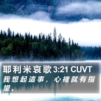 耶 利 米 哀 歌 3:21 CUVT Bible Verse Image