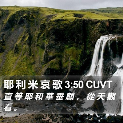 耶 利 米 哀 歌 3:50 CUVT Bible Verse Image