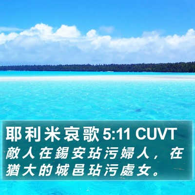 耶 利 米 哀 歌 5:11 CUVT Bible Verse Image