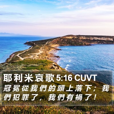耶 利 米 哀 歌 5:16 CUVT Bible Verse Image