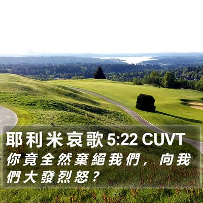耶 利 米 哀 歌 5:22 CUVT Bible Verse Image